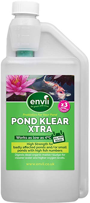 Envii Pond Klear Xtra – Green Pond Water Cleaner Is 3x Stronger Than Pond Klear – Treats Up To 40,000 Litres