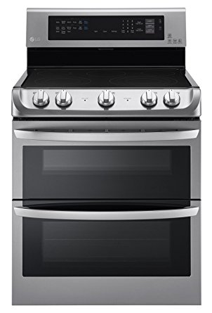 LG LDE4415ST 30" Freestanding Double Oven Electric Range with 5 Cooking Elements in Stainless Steel