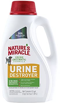 Nature’s Miracle Urine Destroyer for Dogs, Light Fresh Scent, Tough on Strong Dog Urine and The Yellow Sticky Residue