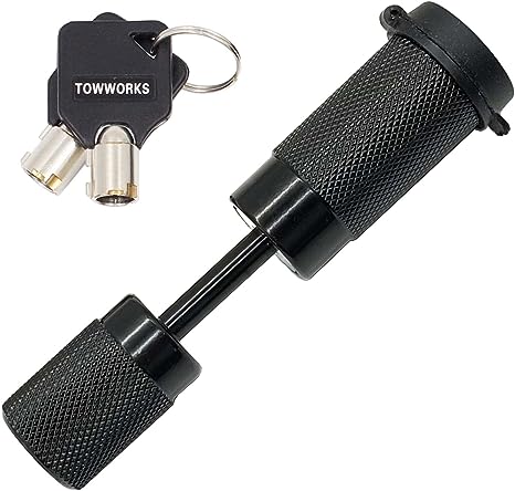 TowWorks 79670 Keyed Alike Black Trailer Coupler Lock