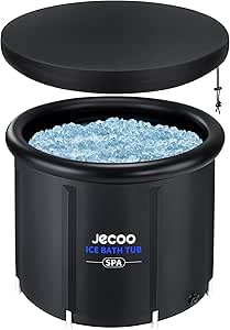 Jecoo Ice Bath Tub for Athletes, 116 Gal Heavy Duty Cold Plunge Tub Portable Cold Plunge for Adults Ice Baths Cold Water Therapy for Recovery at Home, Gyms, Indoor Outdoor