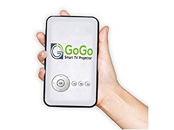 GoGo Smart TV mini -Projector, Android operating system PC. 30,000 Hour Led Life, Portable Pocket Movie and Entertainment Home Theater W/pre-loaded APPS