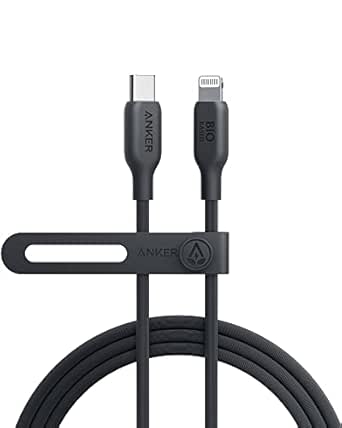 Anker USB-C auf Lightning Kabel, 541 Kabel (Phantomschwarz, 180cm), MFi zertifiziert, Bio Schnellladekabel für iPhone 14 14 Pro 14 Pro Max 13 13 Pro 12 11 X XS XR 8 Plus (Ohne Netzteil)