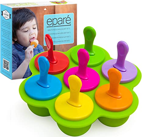 Baby Popsicle Molds BPA Free - Breastmilk Ice Pop for Teething Infant - Mini Breast Milk Teether Maker - Small Toddler Food Silicone Tray by Eparé