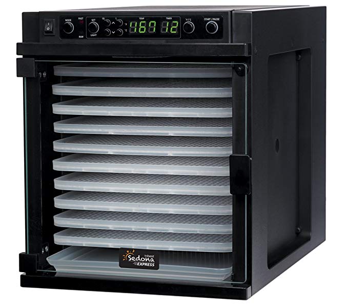 Tribest Sedona Express SDE-P6280-B Digital Food Dehydrator, Black with BPA-Free Plastic Trays