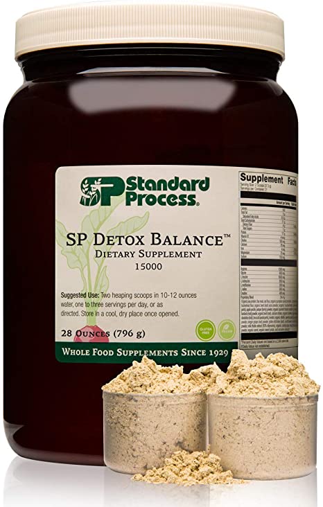 Standard Process SP Detox Balance - Whole-Food Detox Cleanse with Magnesium, Iron, Creatine, Milk Thistle, Protein, Calcium, Potassium, Choline, Arginine, Vitamin K1 - Vegan, Gluten Free - 28oz