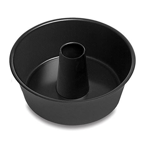 Angel Food Pan 10 Inch Made of Non-Stick Black Aluminum for Home Kitchen and Catering
