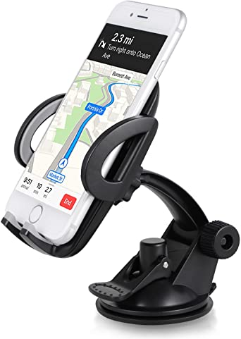 Car Phone Mount, Washable Strong Sticky Gel Pad with One-Touch Design Dashboard Car Phone Holder Compatible iPhone 12/11 pro/11 pro max/XS/XR/X/8/7 and More