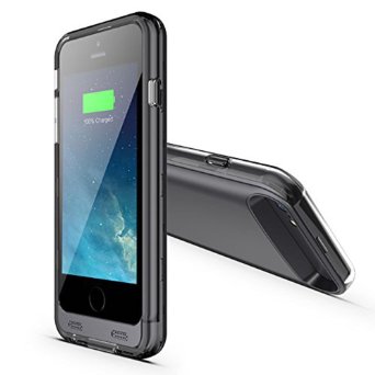 Apple MFI Certified PYRUS iFans 3100mAh Slim Rechargeable Battery Case Protective External Charger Case for iPhone 66s-BlackBlack