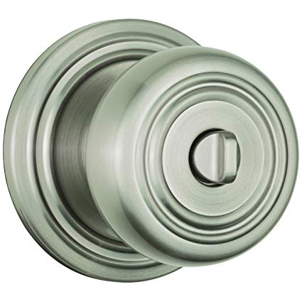 Brinks Push Pull Rotate Door Locks Webley Privacy Knob, Satin Nickel, 23024-119