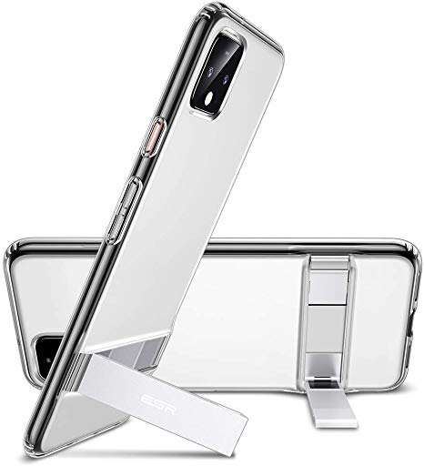 ESR Metal Kickstand Case Compatible with The Pixel 4 XL, [Vertical and Horizontal Stand] [Reinforced Drop Protection] Flexible TPU Soft Back Compatible with The Google Pixel 4 XL(2019), Clear