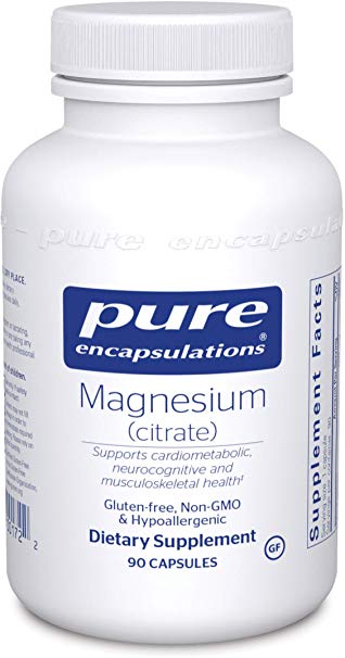 Pure Encapsulations - Magnesium (Citrate) - Hypoallergenic Supplement Supports Nutrient Utilization and Physiological Functions* - 90 Capsules