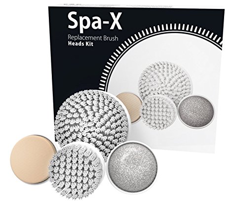 Lilian Fache Spa-X Advanced Waterproof Facial and Body Cleansing Brush Replacement Heads