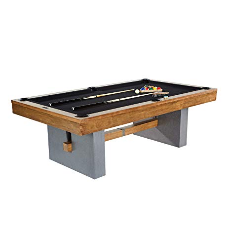 Barrington Urban Professional Billiard Pool Table, Full Set with Accessories, Standard 8’ - Modern and Stylish Wooden Playing Tables with Balls, Cues, Rack - Billiards Game Complete Sets