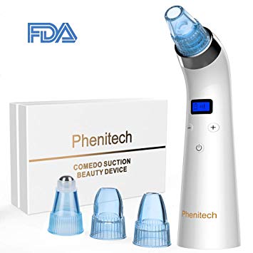 Blackhead Remover Pore Vacuum - Electric Pore Cleaner Removal Extractor Tool Device Comedo Vacuum Suction Microdermabrasion Machine Beauty Device with LED Display