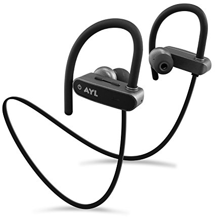 AYL Ultimate AU14 Bluetooth Wireless Headphones – Waterproof & Sweatproof Universal Hands-Free Earbuds, Secure Noise Cancelling Running Cordless Earphones, Tangle-Free Neckband & Long Battery Life