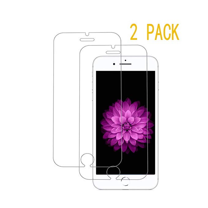 iPhone 8, 7, 6S, 6 Screen Protector [2-Pack], Tempered Glass Screen Protector for Apple iPhone 8, 7, 6 [4.7" inch] 2017 2016, 2015