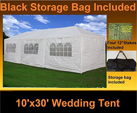 10' x 30' Party Wedding Tent Gazebo Pavilion Catering Shelter White