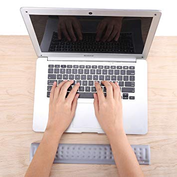 Aelfox Keyboard Wrist Rest Memory Foam Ergonomic Wrist Pad for for Laptop, Office, Home Office (Gray)