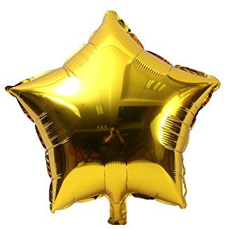 Star Balloon,Hometom 5 pcs 18 Inch Foil Star Balloon Helium Metallic Birthday Deco Balloons