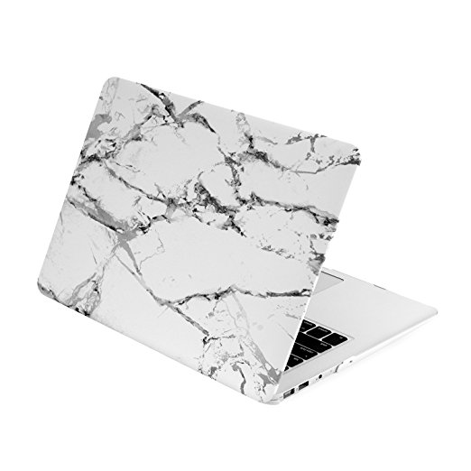 iDonzon MacBook Pro 13" Retina Case (No CD-ROM Drive), Soft-Touch Rubberized Hard Protective Case Cover for MacBook Pro 13.3" with Retina display (Model: A1425 & A1502) - White Marble Pattern