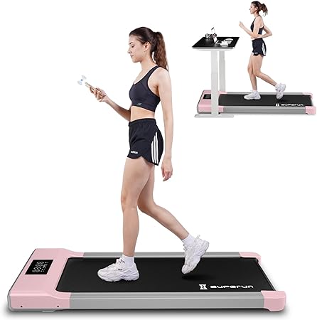 SupeRun Under Desk Treadmill, Walking Pad, Portable Treadmill with Remote Control LED Display, Quiet Walking Jogging Machine for Office Home Use
