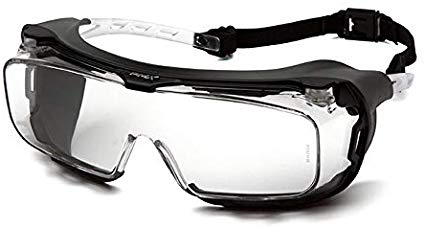 Pyramex Cappture Over Prescription Safety Glasses, Clear H2MAX Anti-Fog Lens w/Rubber Gasket