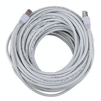 PrimeCables® White High Quality Cat6 550MHz UTP RJ45 Ethernet Bare Copper Network Cable (100ft)
