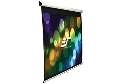 Elite Screens Manual SRM Series, 120-inch 16:9, Slow Retract Pull Down Projection Projector Screen, Model: M120XWH2-SRM