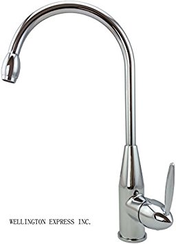 Wellington 1604 Kitchen Sink Faucet Single Handle Single Hole Deck Mount Swivel Spout Polished Chrome