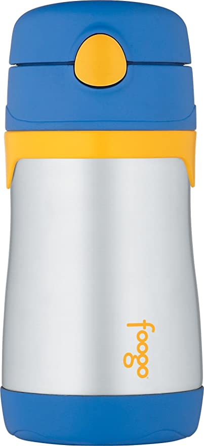 Thermos FOOGO Vacuum Insulated 10 Ounce Straw Bottle, Blue