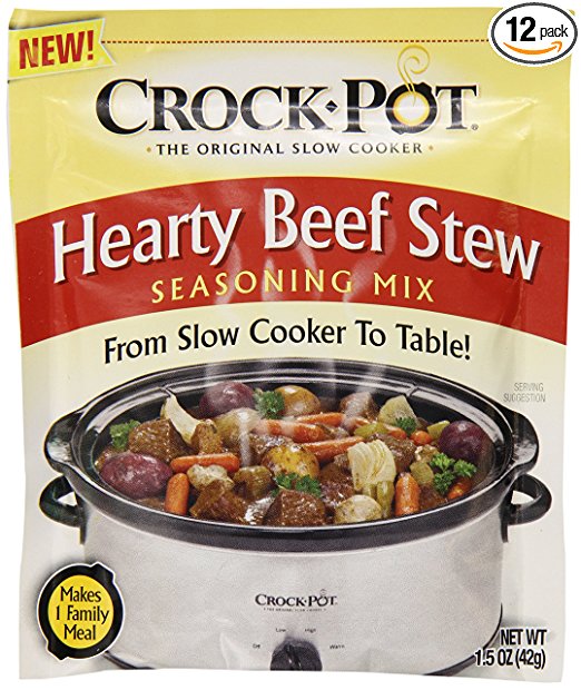 Crock Pot Seasoning Mix, Hearty Beef Stew, 1.5 Ounce (Pack of 12)