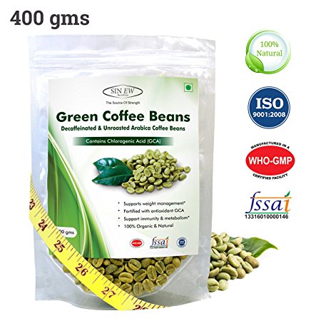 Sinew Nutrition Green Coffee Beans 400gm for Weight Management