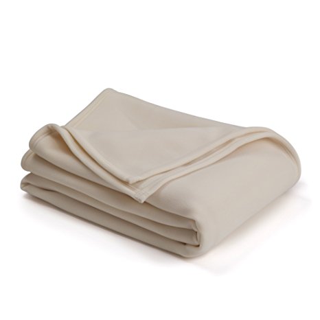The Original Vellux Blanket - Twin, Soft, Warm, Insulated, Pet-Friendly, Home Bed & Sofa - Ivory