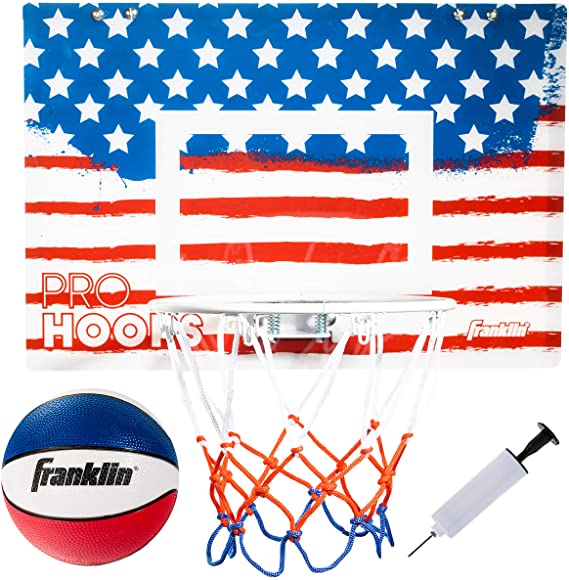 Franklin Sports Over The Door Mini Basketball Hoop - Slam Dunk Approved - Shatter Resistant - Accessories Included