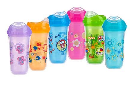 Nuby No-Spill Insulated Cool Sipper, 9 Ounce, Colors May Vary