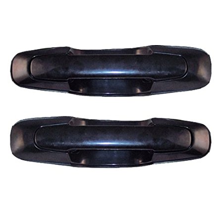 1999-2004 Chevy Tracker Front OR Rear Black Outside Outer Exterior Door Handle Pair Set Left Driver AND Right Passenger Side (1999 99 2000 00 2001 01 2002 02 2003 03 2004 04)