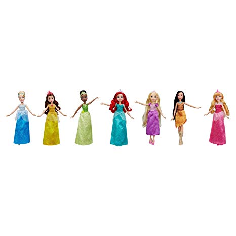 Disney Princess Sparkling Styles Set of 7 Dolls