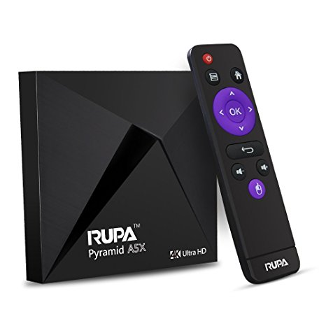 RUPA Ryramid A5X Android 6.0 TV Box Amlogic S905X Quad Core 2G 8G EMMC 4K Marshmallow Wifi BT 3G 1080p Streaming Media Player With OTA Upgrade System Unlocked