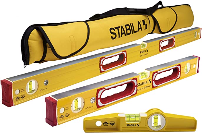 Stabila Classic 196 3 Level Set Includes 48"/24"/25100 Torpedo and 30015 Case