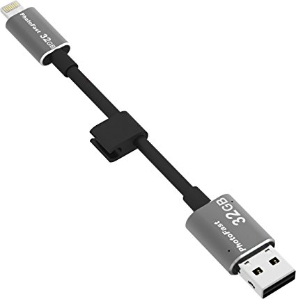 iPhone 32GB I Flash Drive USB 3.0 Memory Cable OTG by Gigastone Photofast [Mobile lightning MFi backup for Apple iOS, iPad, iPod, iCloud, Mac, PC]