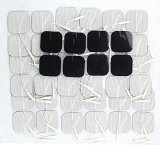 Syrtenty 2 Square TENS Unit Electrodes 2x2 - 44 Pack Electrode Pads for TENS Massage EMS - 100 Satisfaction Guarantee