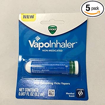 Vicks Non-Medicated Vapo-Inhaler 0.2ml per Tube (5 Pack)