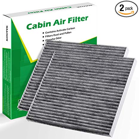 Kootek 2 Pack Cabin Air Filter for CF11819 Hyundai Azera Santa Fe Sonata/ Chevrolet Captive Sport Equinox/ GMC Terrain/ KIA Cadenza Optima Sedona/ Saturn Vue with Activated Carbon