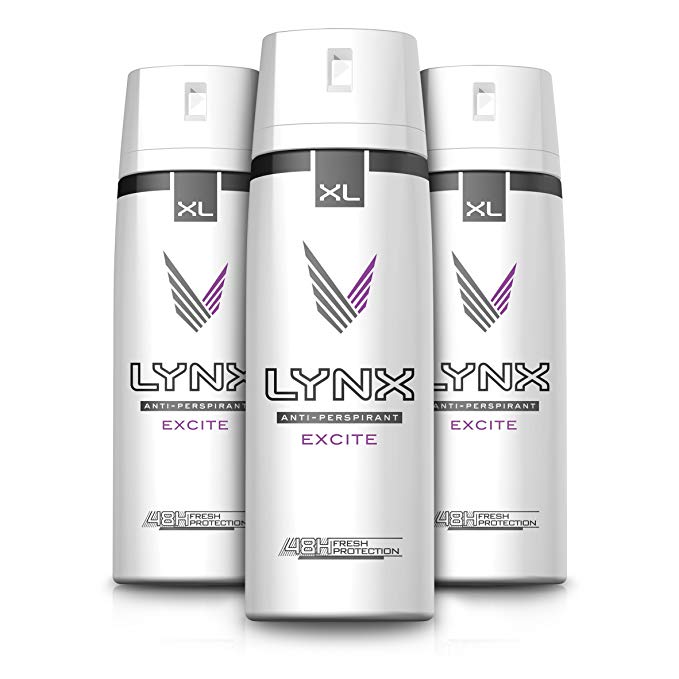Lynx Excite Aerosol Anti-Perspirant Deodorant, 200 ml, Pack of 3