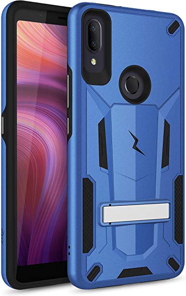 ZIZO Transform Series Alcatel 3V 2019 Case - Dual Layered with Built in Kickstand Slim and Shockproof - Blue & Black