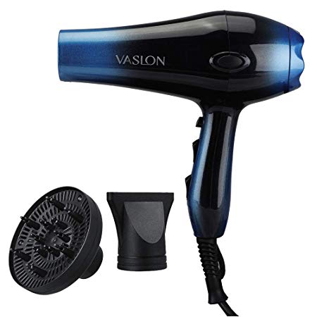 VASLON 1875W Professional Hair Dryer,Nano Ionic Blow Dryer Professional Salon Hair Blow Dryer Fast Dry Low Noise,with Concentrator, Diffuser, 2 Speed and 3 Heat Setting