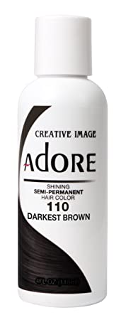 Adore Semi-Permanent Haircolor #110 Darkest Brown 4 Ounce (118ml)