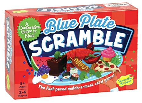 Peaceable Kingdom Blue Plate Scramble Cooperative Matching Memory Game for Kids