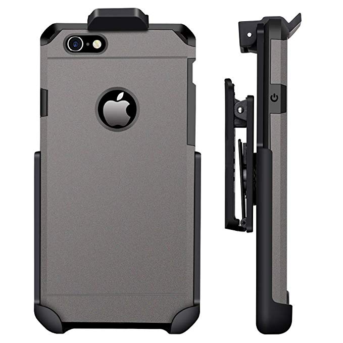 ImpactStrong Compatible for iPhone 6/6s - Belt Clip Case Heavy Duty Dual Layer Protection Cover and Holster Belt Clip Combo (Gun Metal)